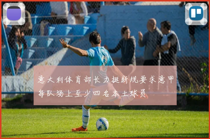 意大利体育部长力挺新规要求意甲每队场上至少四名本土球员